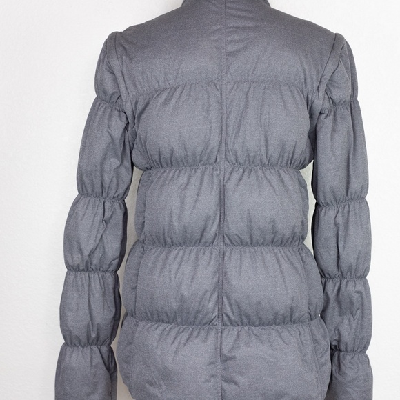 Athleta Limber Down Convertible Puffer Jacket Vest Gray Goose Down Size M - Picture 9 of 14